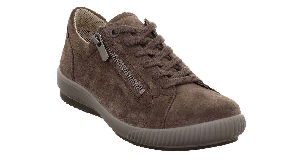 TANARO 5.0 SNEAKER LOW ZIPPER VELOURSLEDER GRAU-BRAUN