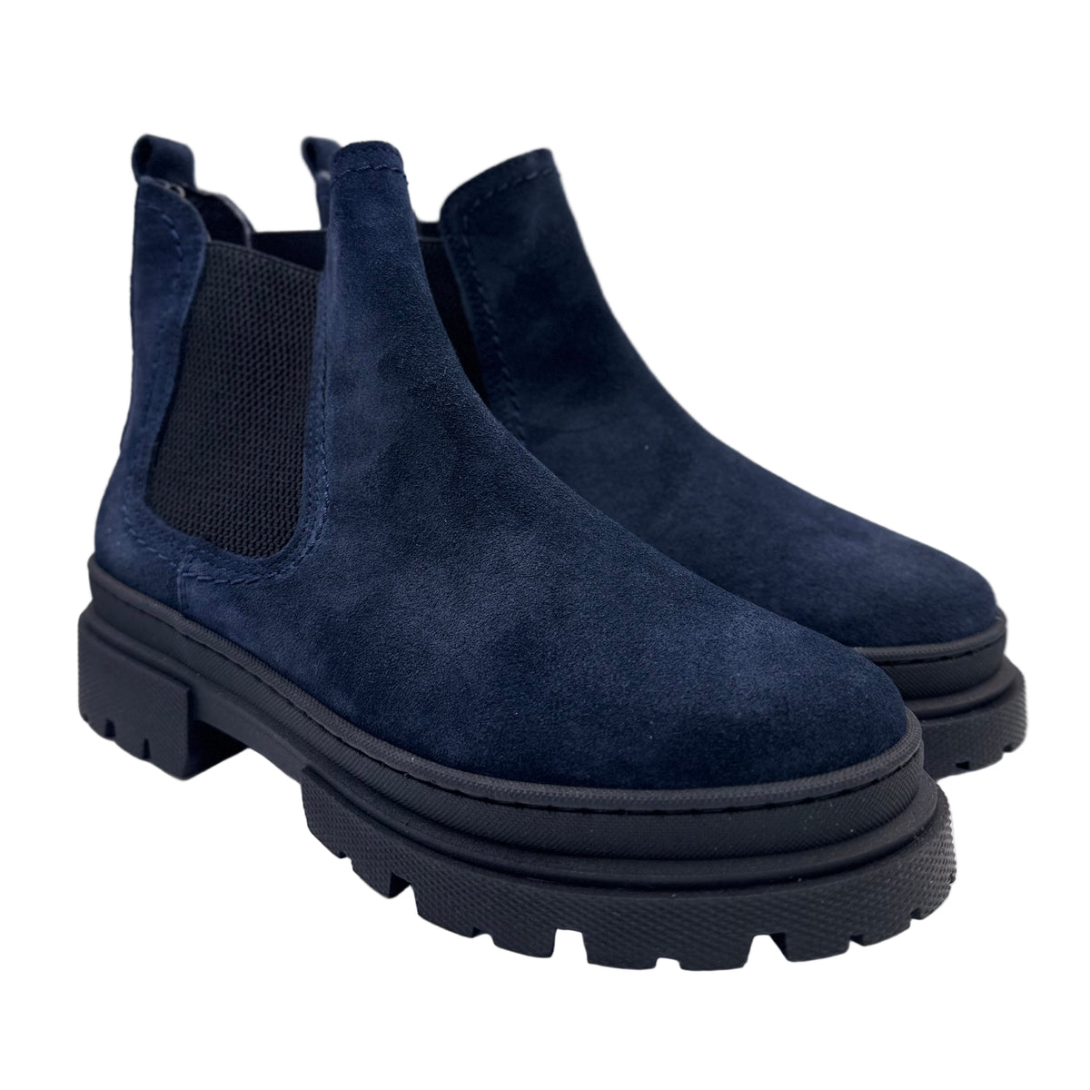 CHELSEA BOOT VELOURSLEDER BLAU