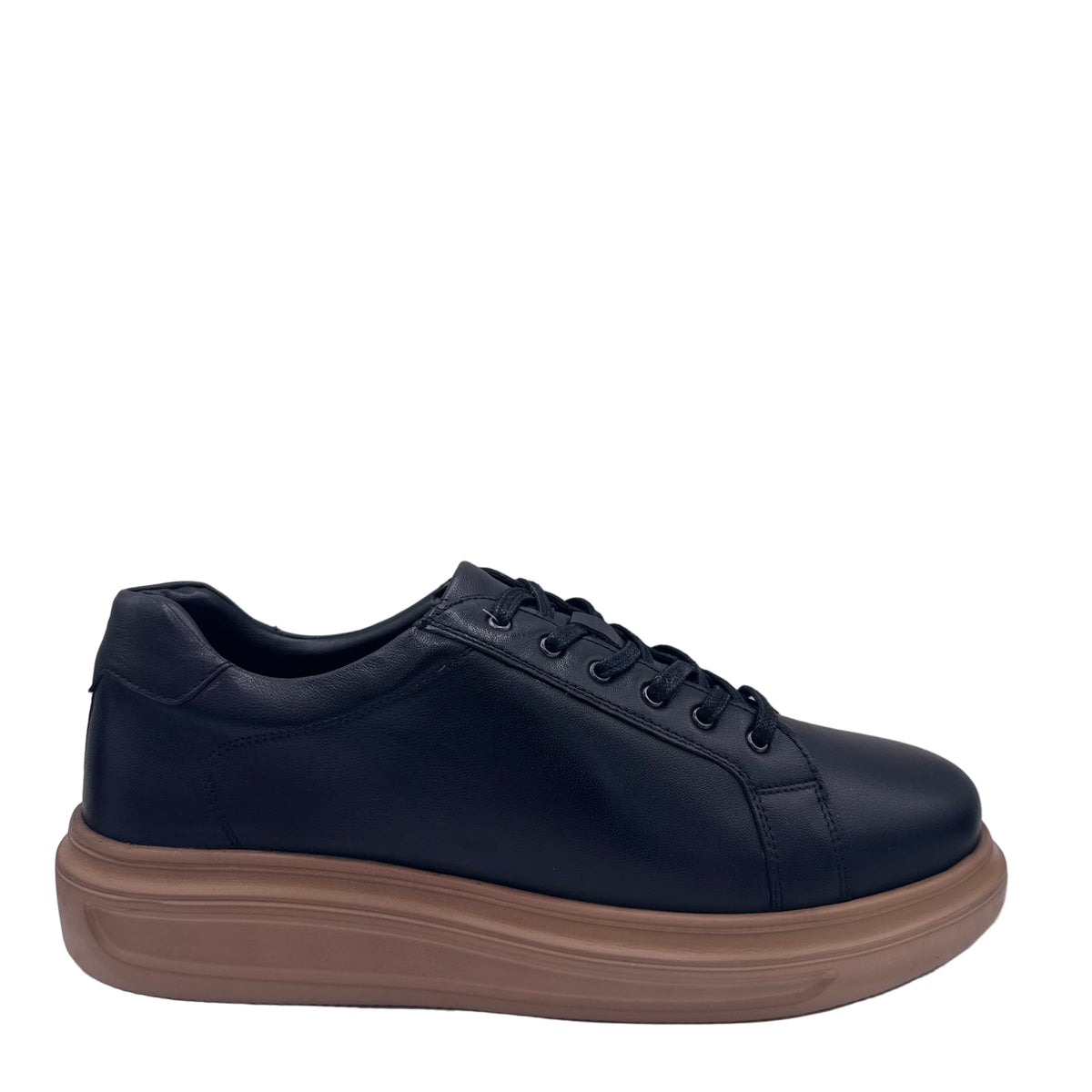 LEDER SNEAKER MIT KONTRASTSOHLE