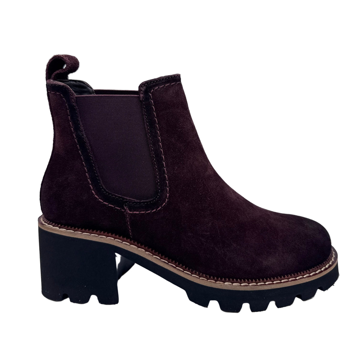 CHUNKY CHELSEA BOOTS AUBERGINE