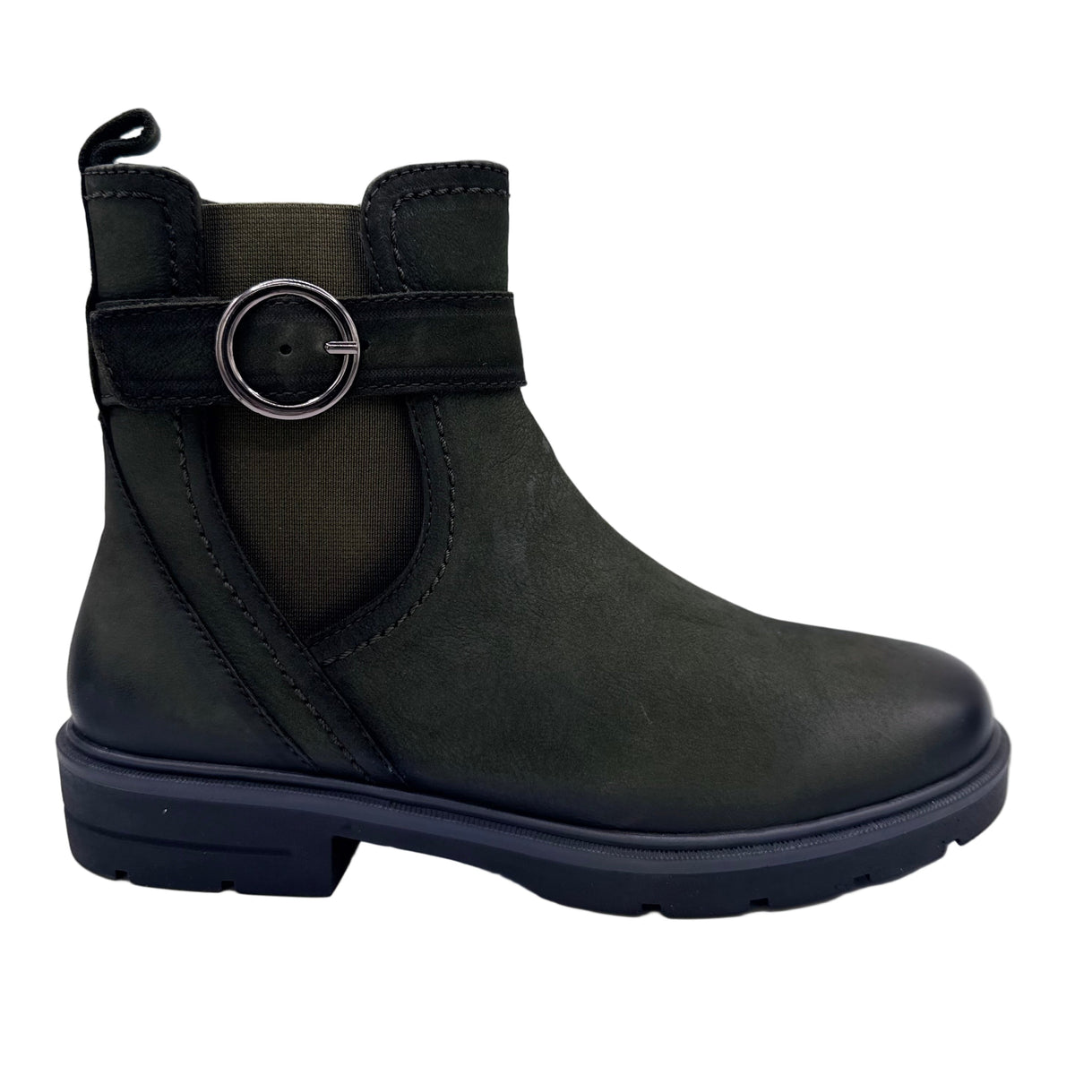 CHELSEA BOOTS MIT SCHLIESSE OLIV