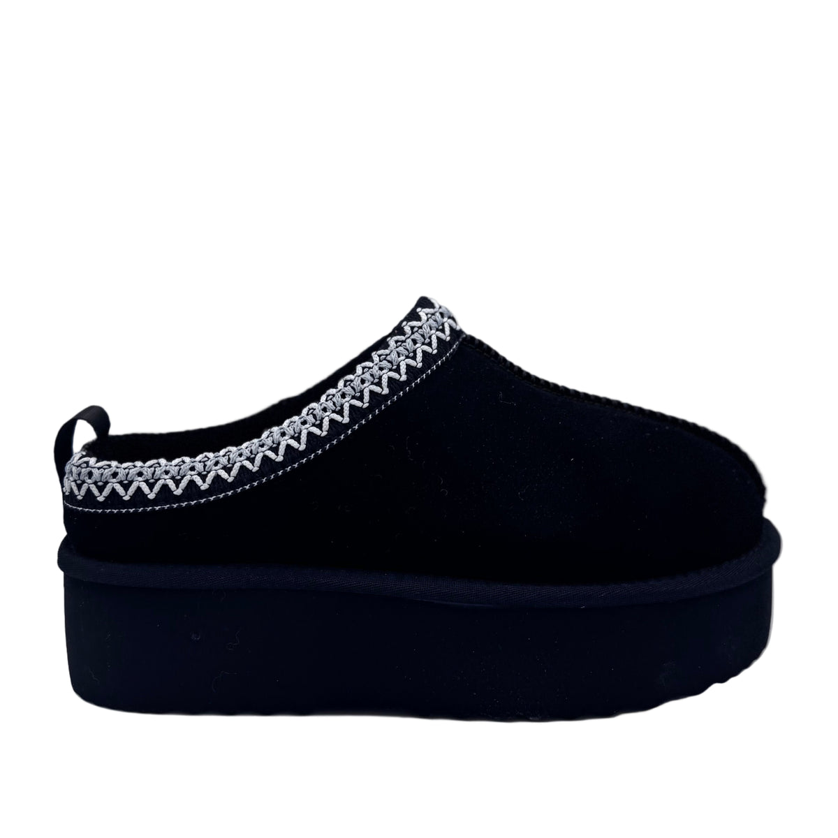 SLIPPER BOOTS PLATEAU MIT WARMFUTTER SCHWARZ