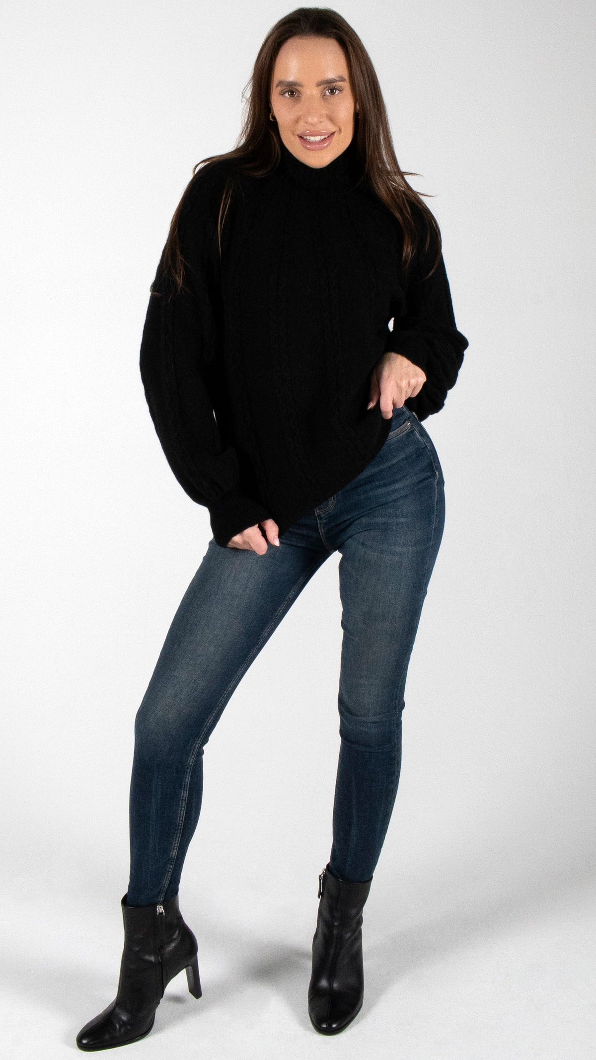 'MIA' HIGH WAIST SKINNY JEANS | DARK VINTAGE BLUE